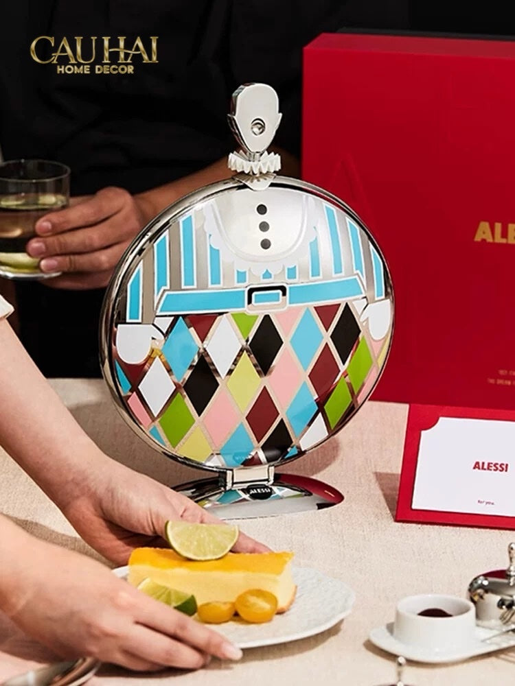 KHAY FRUIT & DESSERT ÉTAGÈRE HARLEQUIN LMT – CRYSTAL STEEL TRAY-CẬU HAI HOME DECOR