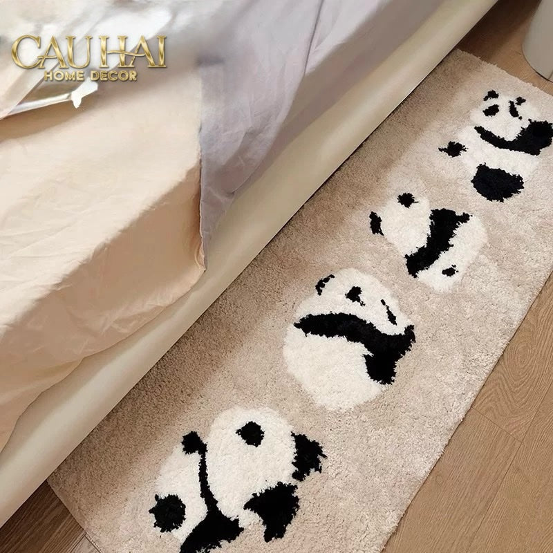 THẢM BED DỆT KIM 80X160 - PANDA PARADE-CẬU HAI HOME DECOR