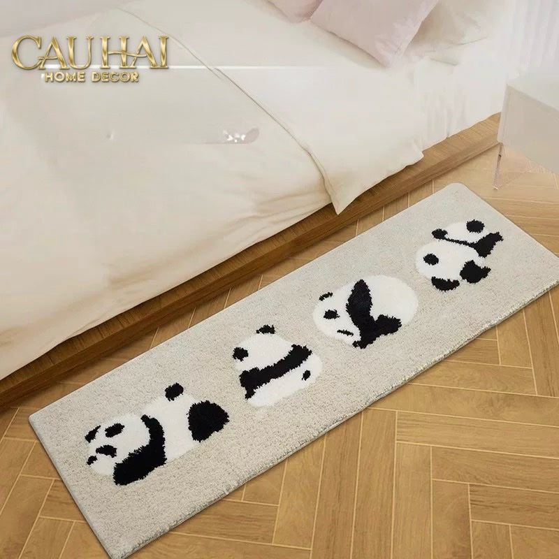 THẢM BED DỆT KIM 80X160 - PANDA PARADE-CẬU HAI HOME DECOR