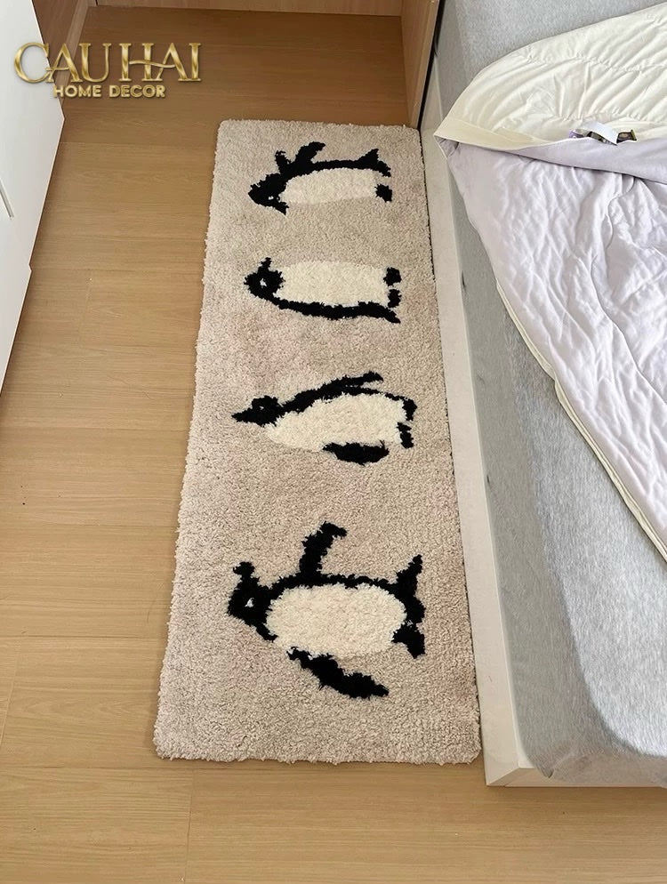 THẢM BED DỆT KIM 80X160 - PENGUIN PARADE-CẬU HAI HOME DECOR