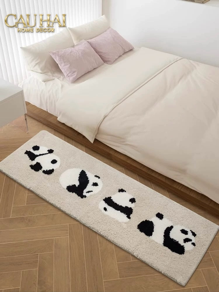 THẢM BED DỆT KIM 80X160 - PANDA PARADE-CẬU HAI HOME DECOR