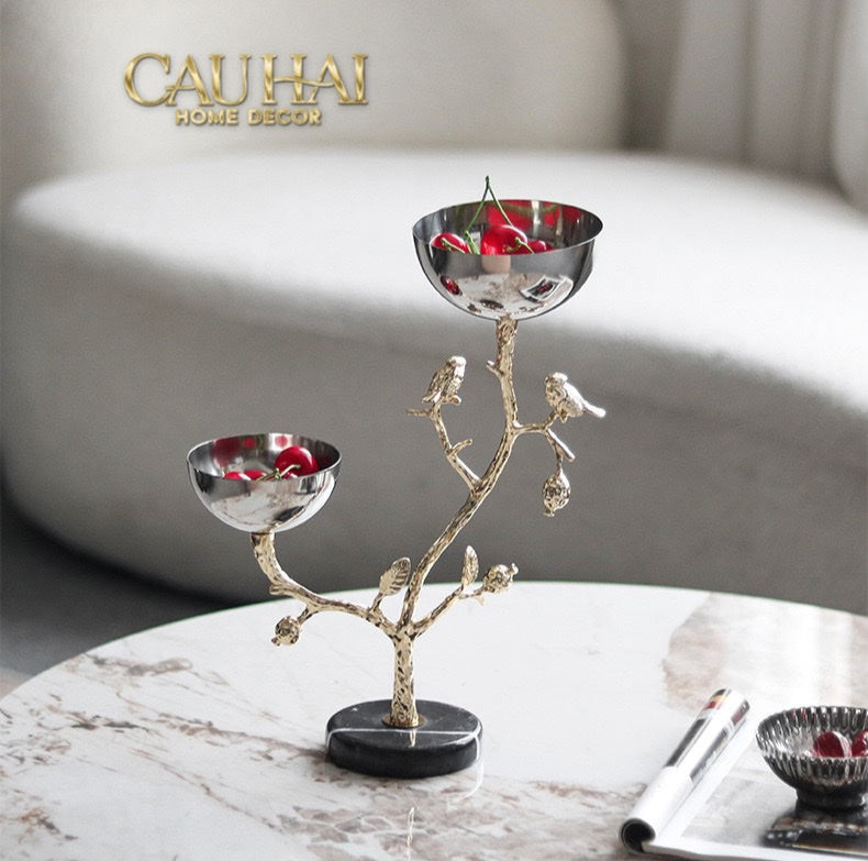 HOME COUTURE - ĐĨA PLATINUM CELESTIAL BRANCH DISK-CẬU HAI HOME DECOR