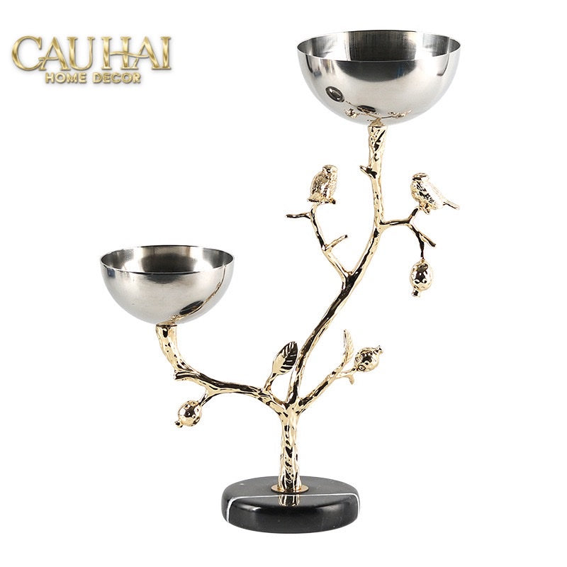 HOME COUTURE - ĐĨA PLATINUM CELESTIAL BRANCH DISK-CẬU HAI HOME DECOR