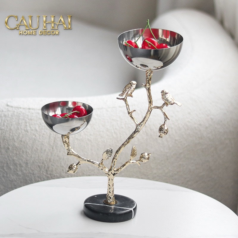 HOME COUTURE - ĐĨA PLATINUM CELESTIAL BRANCH DISK-CẬU HAI HOME DECOR