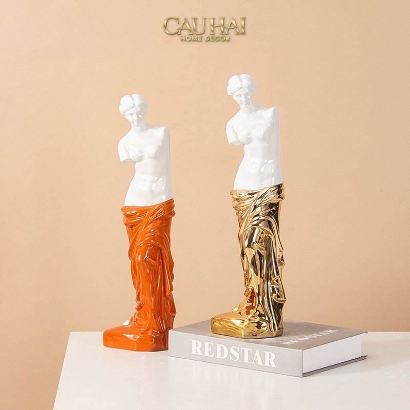HOME COUTURE - TƯỢNG THẦN TÌNH YÊU - SCULPTURE VENUS DE MILO D'Or  H44