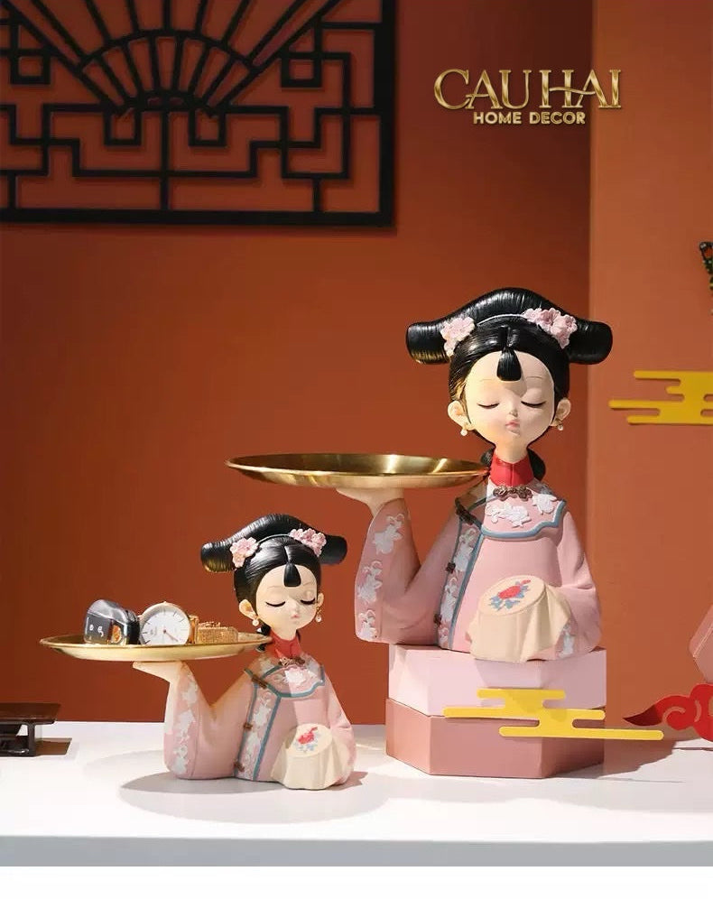 TƯỢNG CÔNG CHÚA GIÁ ĐÁO - FIGURINE IMPÉRIAL CONCUBINE QING DYNASTY