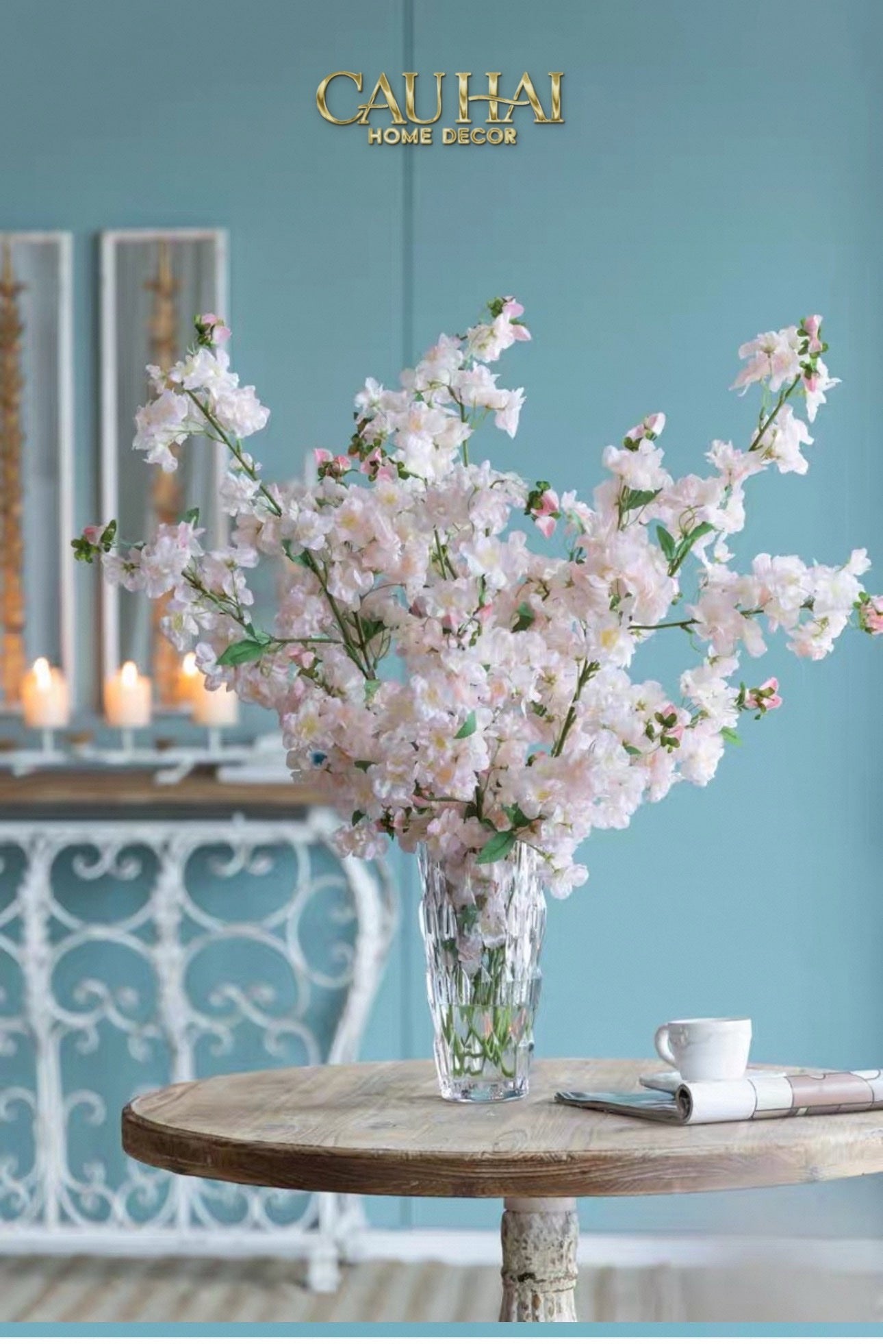 SET 2 CÀNH HOA ANH ĐÀO TRẮNG - WHITE SAKURA