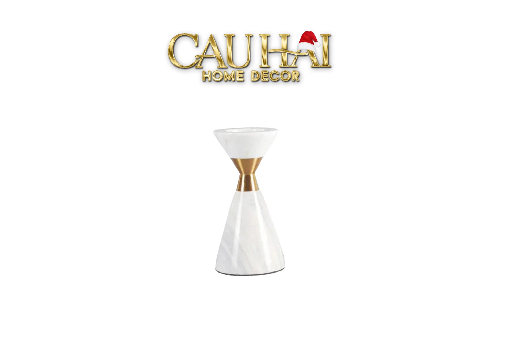 HOME COUTURE - ĐẾ NẾN ĐÁ MARBLE - IVORY MARBRE D’OR CANDLE HOLDER (tặng nến)