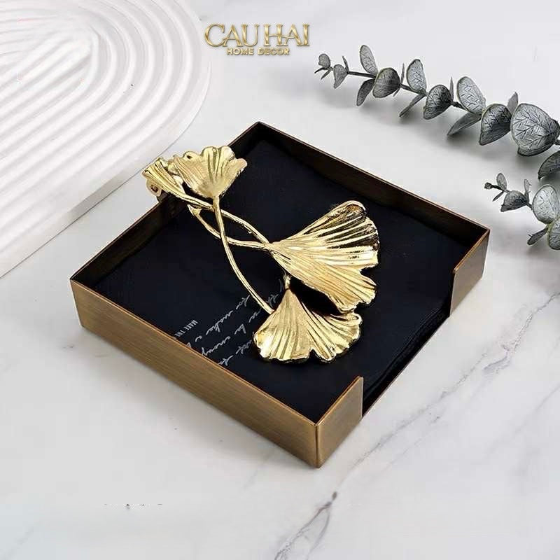 HOME COUTURE - KHAY GIẤY BRASSON MISTLETOE TISSUE TRAY