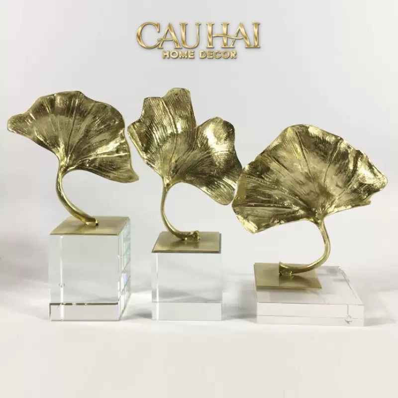 HOME COUTURE - TƯỢNG LÁ  NGÂN HẠNH CRYSTAL BRASSON GINKGO H25