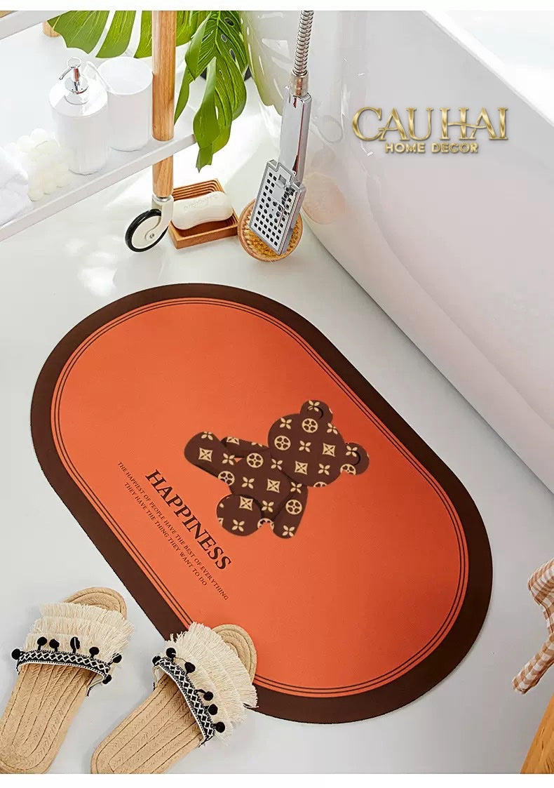 THẢM CỬA MICROFIBER 60X90 - BEAR - BRICK TERRA COIN