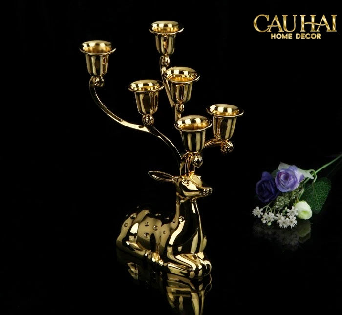 Home Couture - Đế Nến Antler Impérial Straight Ahead-CẬU HAI HOME DECOR
