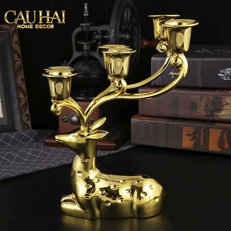 Home Couture - Đế Nến Antler Impérial Straight Ahead-CẬU HAI HOME DECOR