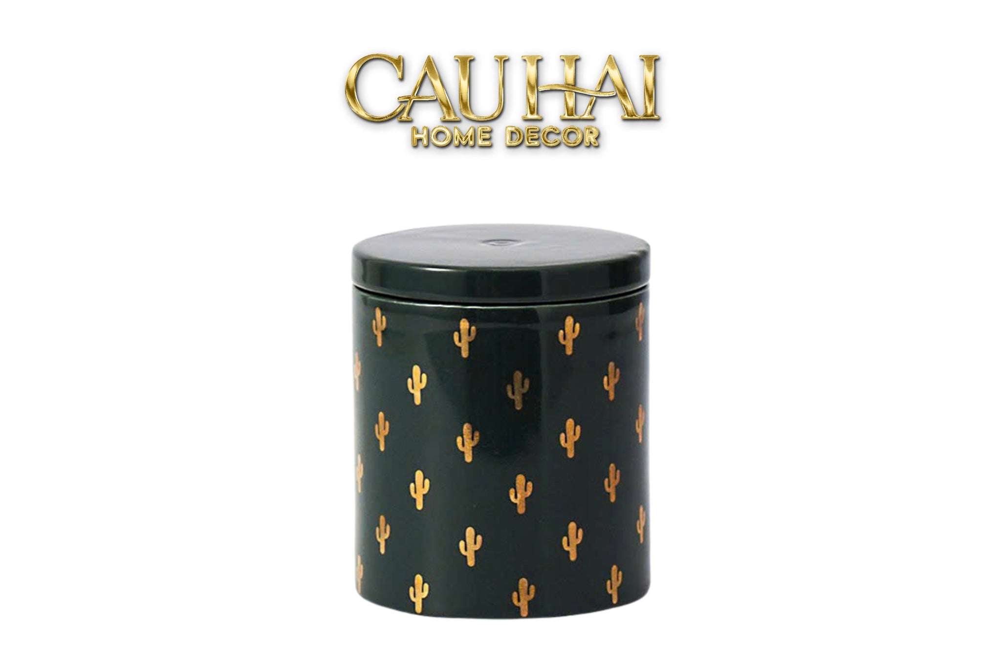 Lọ Kẹo Golden Icon Ceramic Canister-CẬU HAI HOME DECOR
