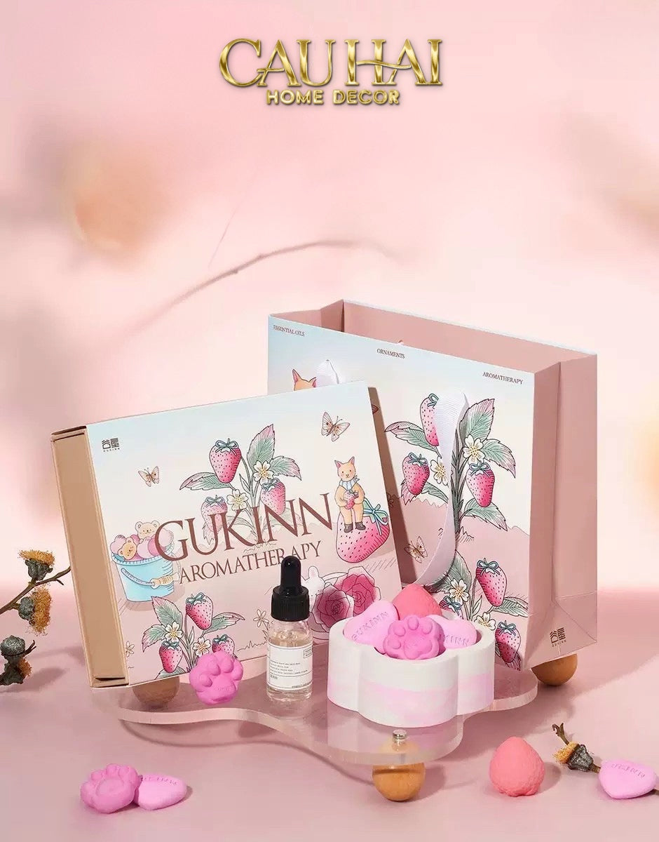 Home Fragrance - Gift Set Đá Khuếch Tán Sakura Puppy Aroma Stones Set-CẬU HAI HOME DECOR