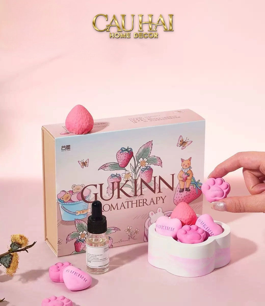 Home Fragrance - Gift Set Đá Khuếch Tán Sakura Puppy Aroma Stones Set-CẬU HAI HOME DECOR