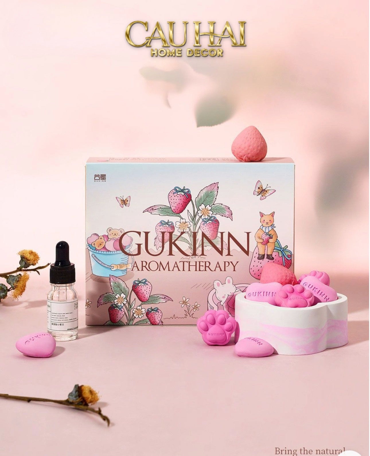 Home Fragrance - Gift Set Đá Khuếch Tán Sakura Puppy Aroma Stones Set-CẬU HAI HOME DECOR