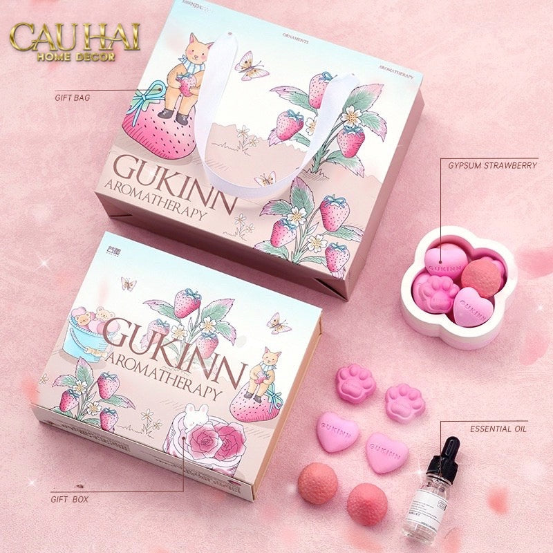 Home Fragrance - Gift Set Đá Khuếch Tán Sakura Puppy Aroma Stones Set-CẬU HAI HOME DECOR