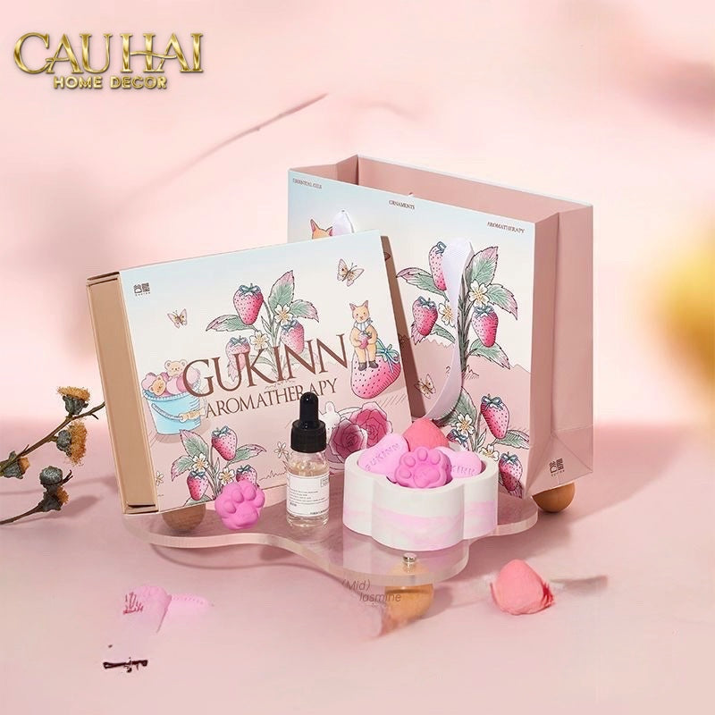 Home Fragrance - Gift Set Đá Khuếch Tán Sakura Puppy Aroma Stones Set-CẬU HAI HOME DECOR