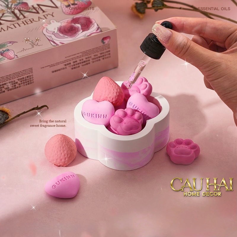 Home Fragrance - Gift Set Đá Khuếch Tán Sakura Puppy Aroma Stones Set-CẬU HAI HOME DECOR