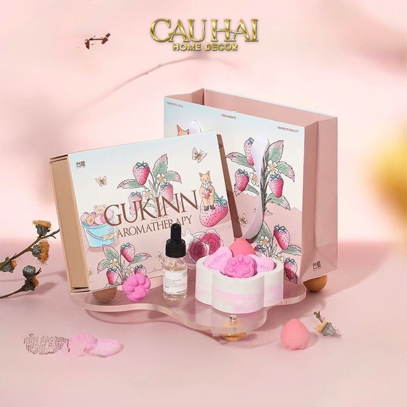 Home Fragrance - Gift Set Đá Khuếch Tán Sakura Puppy Aroma Stones Set-CẬU HAI HOME DECOR