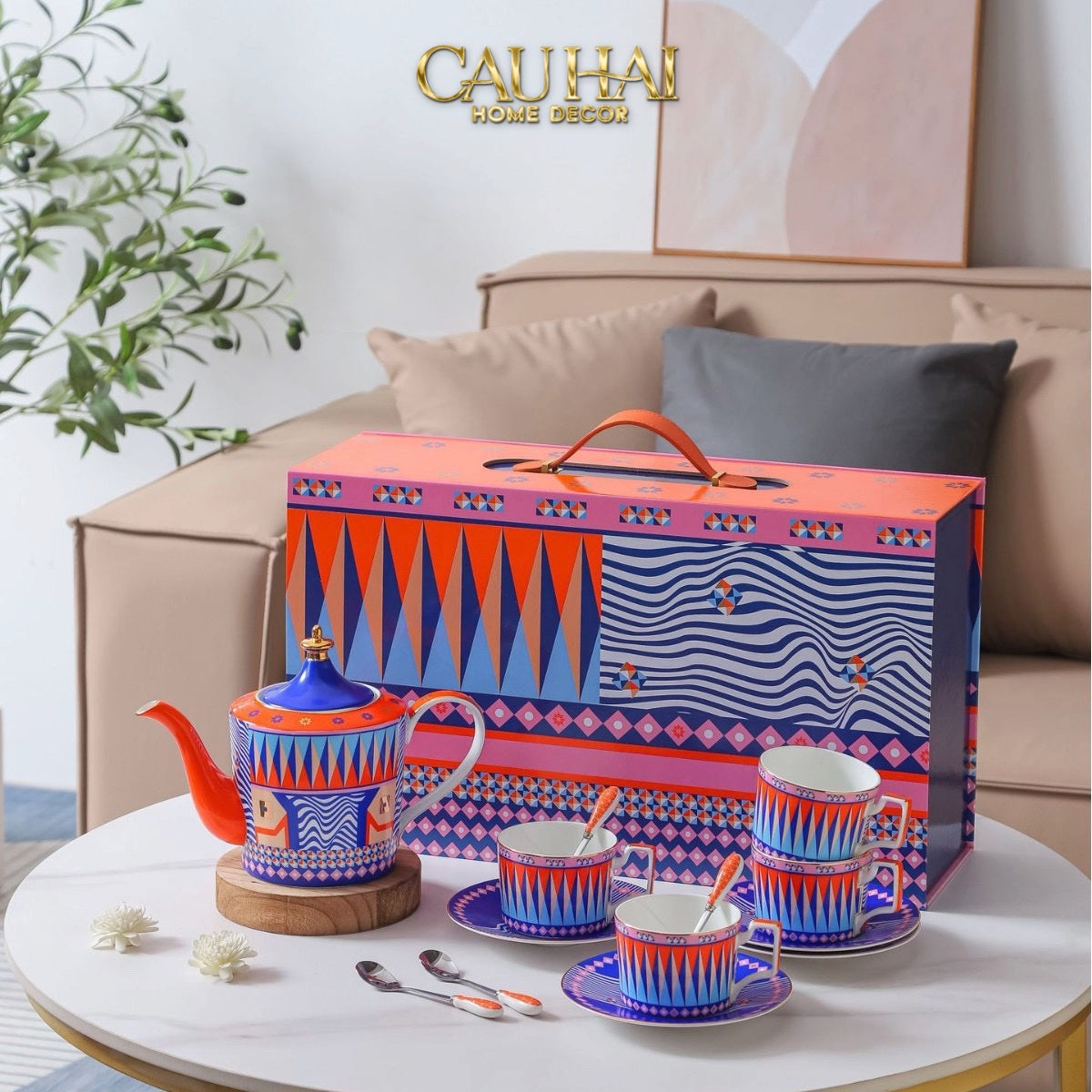 Tết Couture - Gift Set 2 Ly Prismatique Royale Arlequin 500Ml-CẬU HAI HOME DECOR