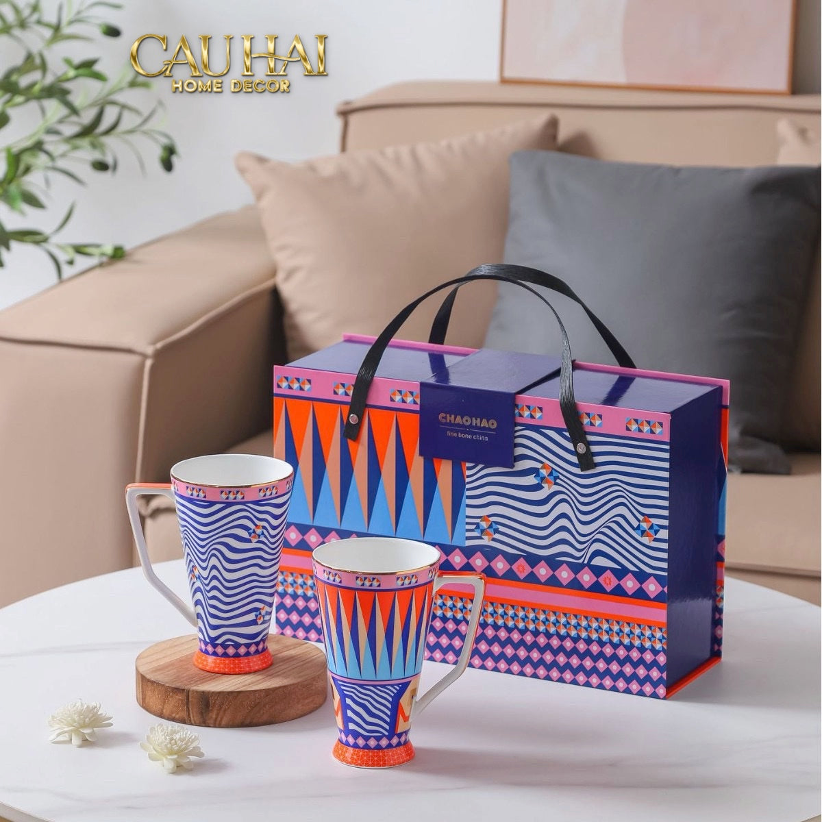 Tết Couture - Gift Set 2 Ly Prismatique Royale Arlequin 500Ml-CẬU HAI HOME DECOR