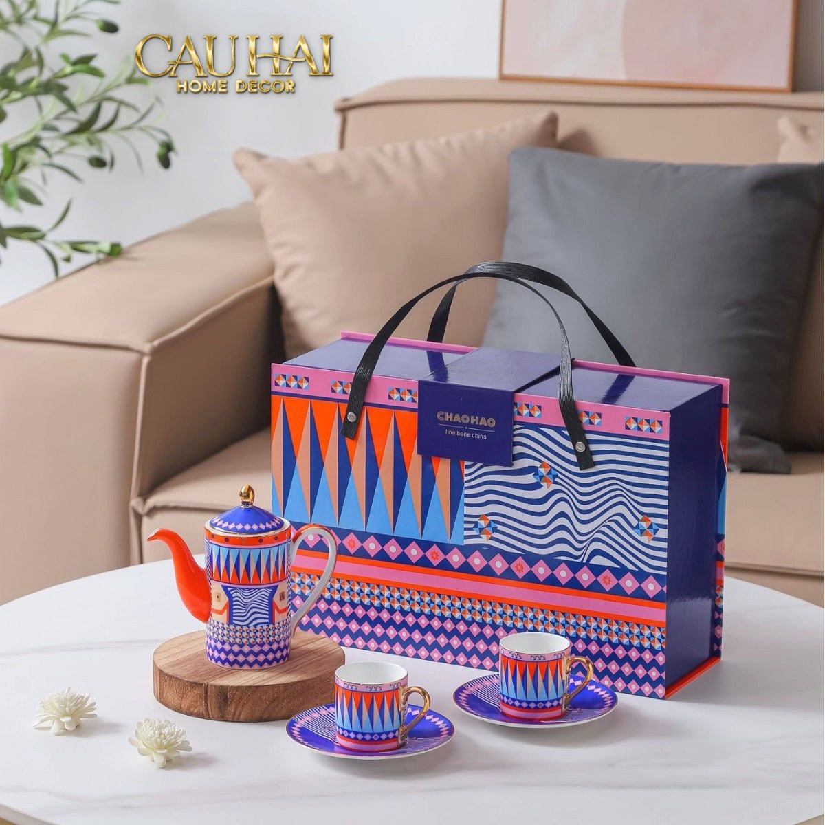 Tết Couture - Gift Set 2 Ly Prismatique Royale Arlequin 500Ml-CẬU HAI HOME DECOR