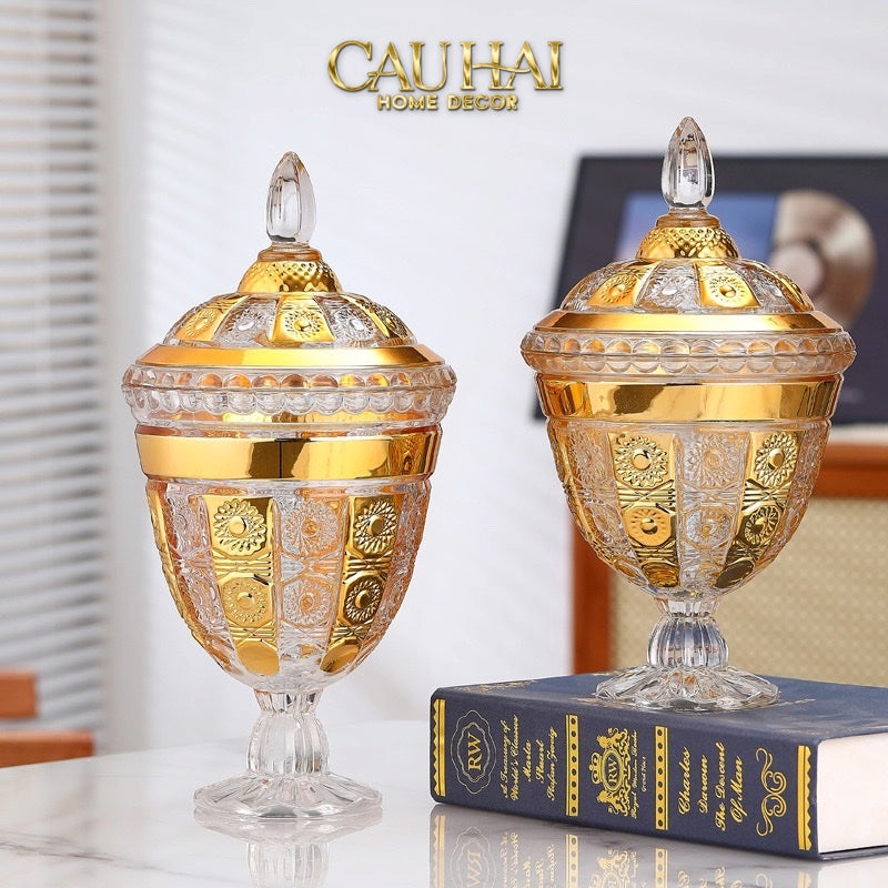 Tết Couture - Lọ Pha Lê Imperial Aureate Byzantine Crystal Vessel-CẬU HAI HOME DECOR