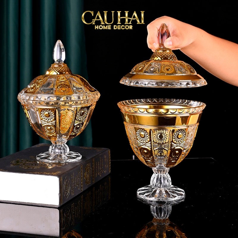 Tết Couture - Lọ Pha Lê Imperial Aureate Byzantine Crystal Vessel-CẬU HAI HOME DECOR