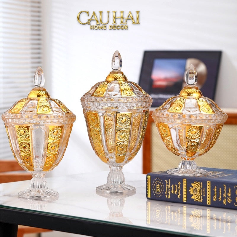 Tết Couture - Lọ Pha Lê Imperial Aureate Byzantine Crystal Vessel-CẬU HAI HOME DECOR
