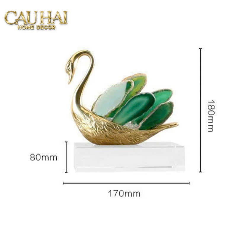 Home Couture - Set 2 Tượng Thiên Nga Brasson Swan Gemstone - Ligne Cygne D’Amour-CẬU HAI HOME DECOR
