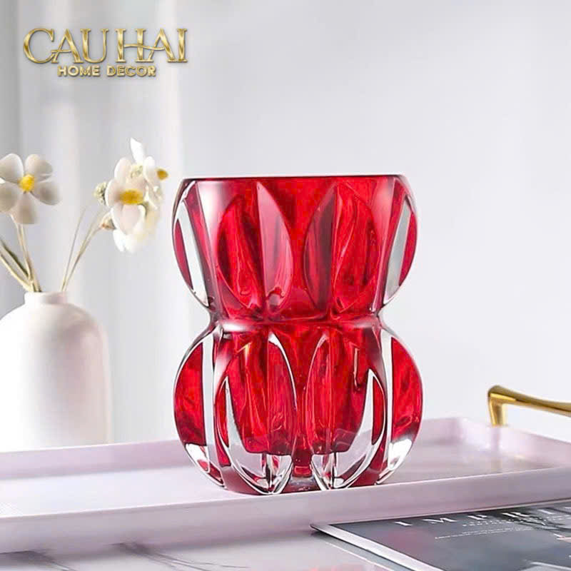 Lọ Hoa Pha Lê Ruby Crystal Vase