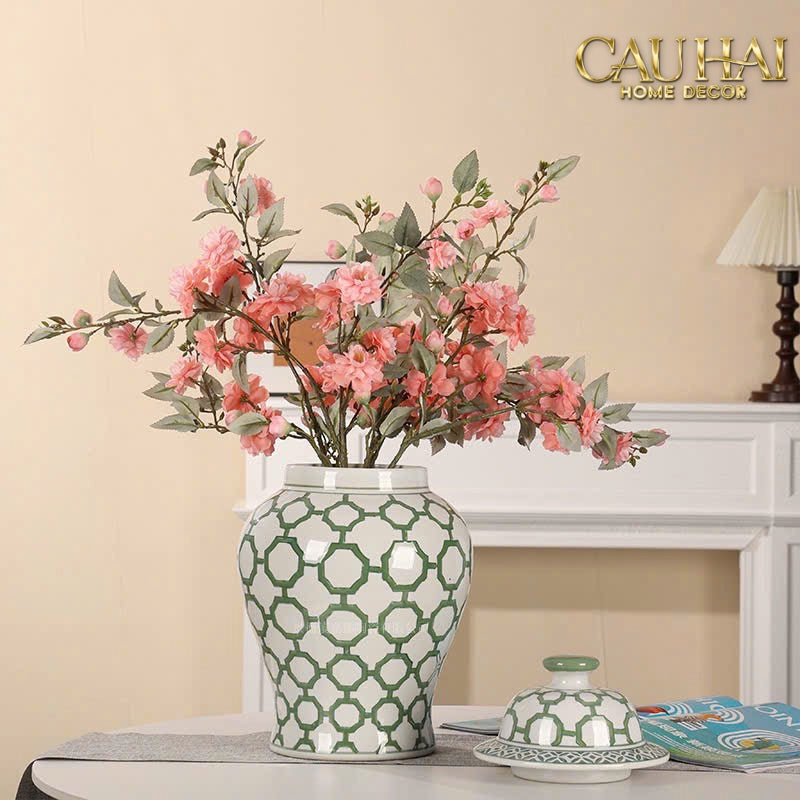 Bình Ginger Jar Indochine – Sage Jade