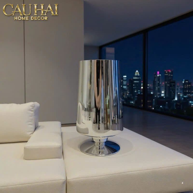 Maison Couture -  Bình Hoa Platinum Cristallerie Platinum Elysium. 14x34