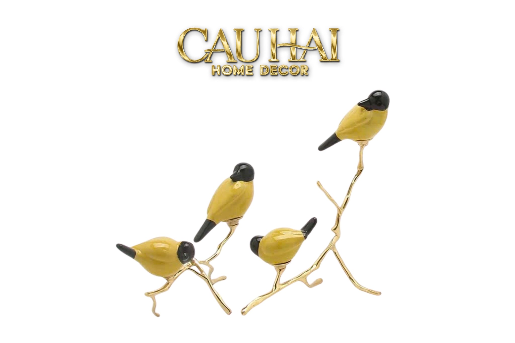 Maison Couture - Set Tượng Đôi Chim Hoàng Yến Vương Triều Dynasty Oriole Duo – Gilded  Bird Sculptural
