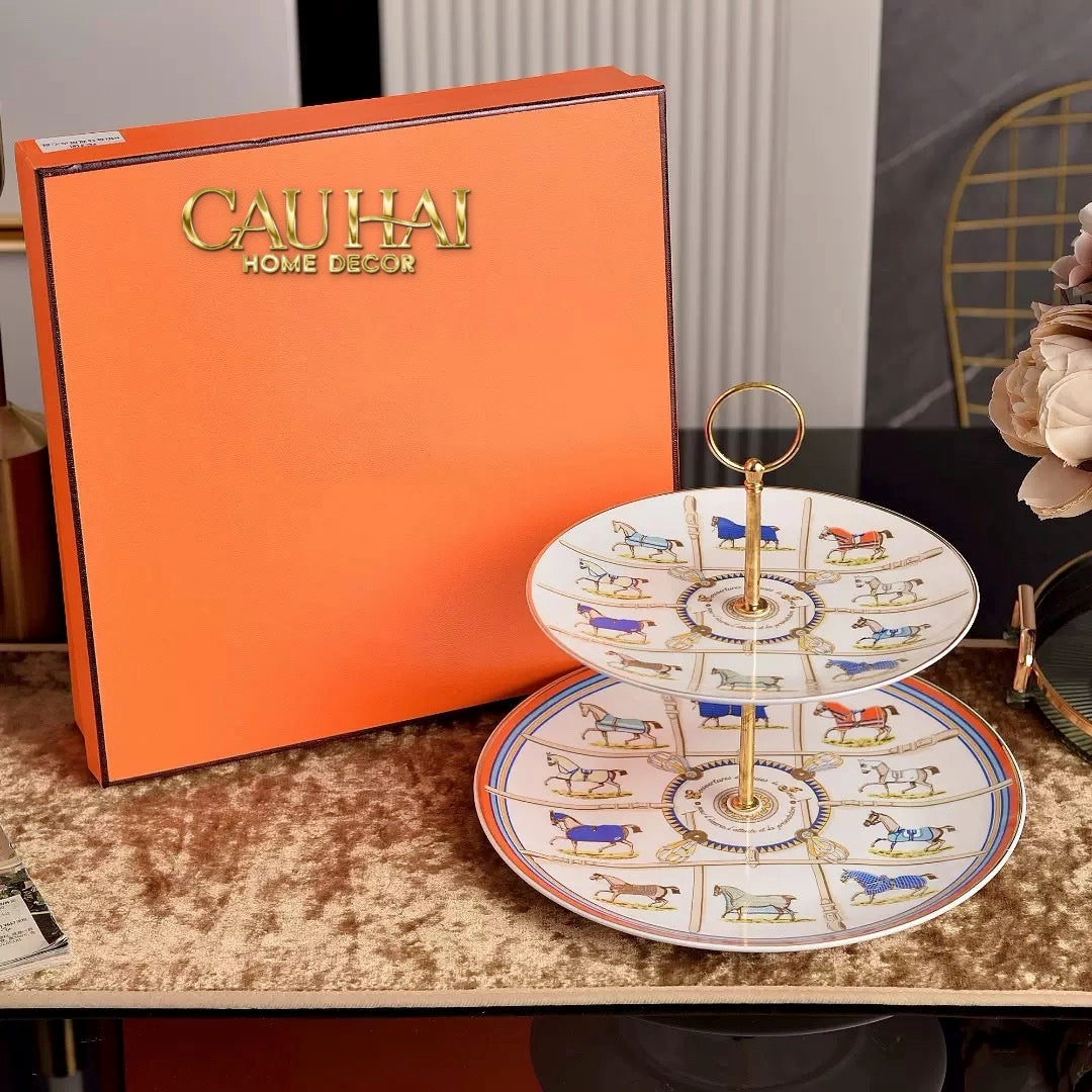 Mais Đĩa 2 Tầng - Les Couvertures De Jour - Étagère Deux Niveaux