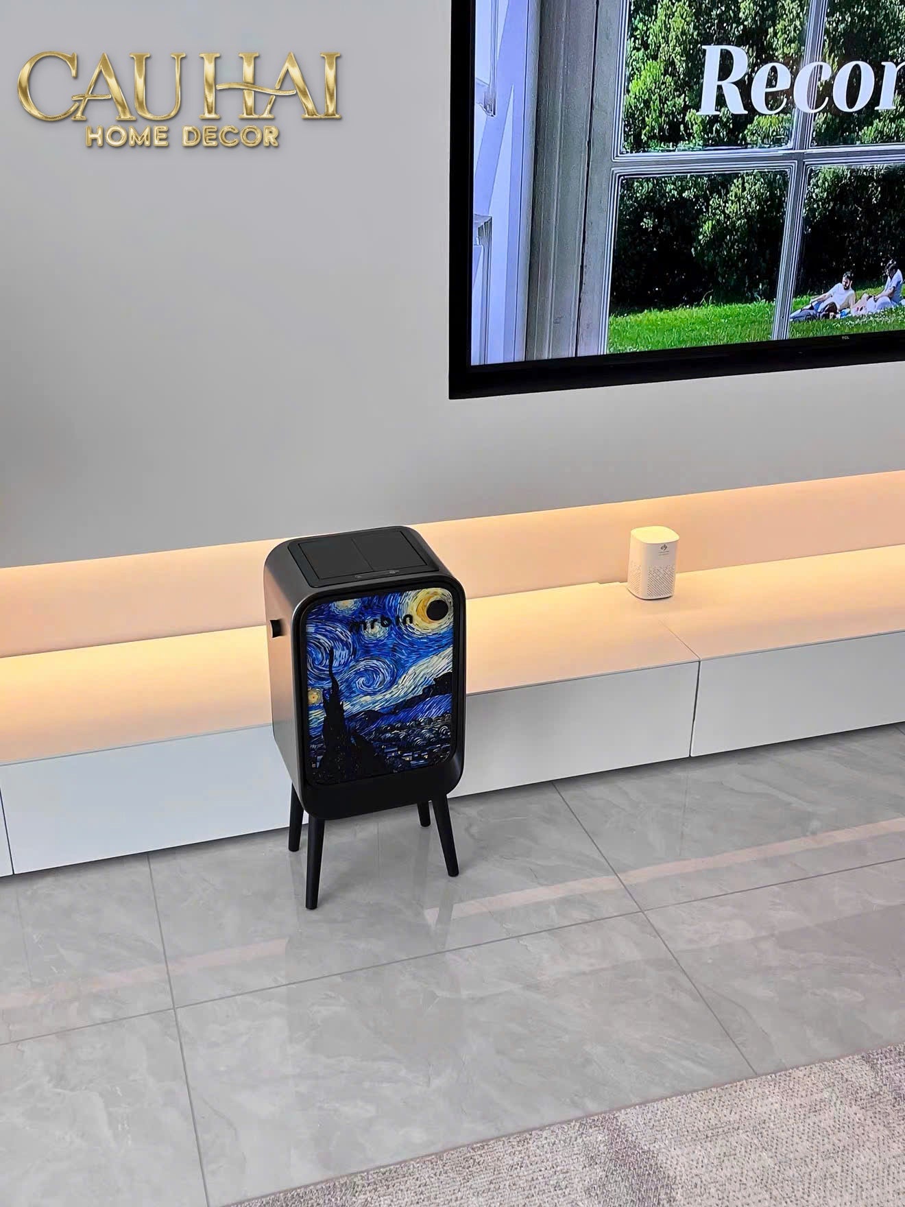 Maison Couture - Thùng Rác Mr Bin Automatic TV Van Gogh Version Limited 20L 31.4x65