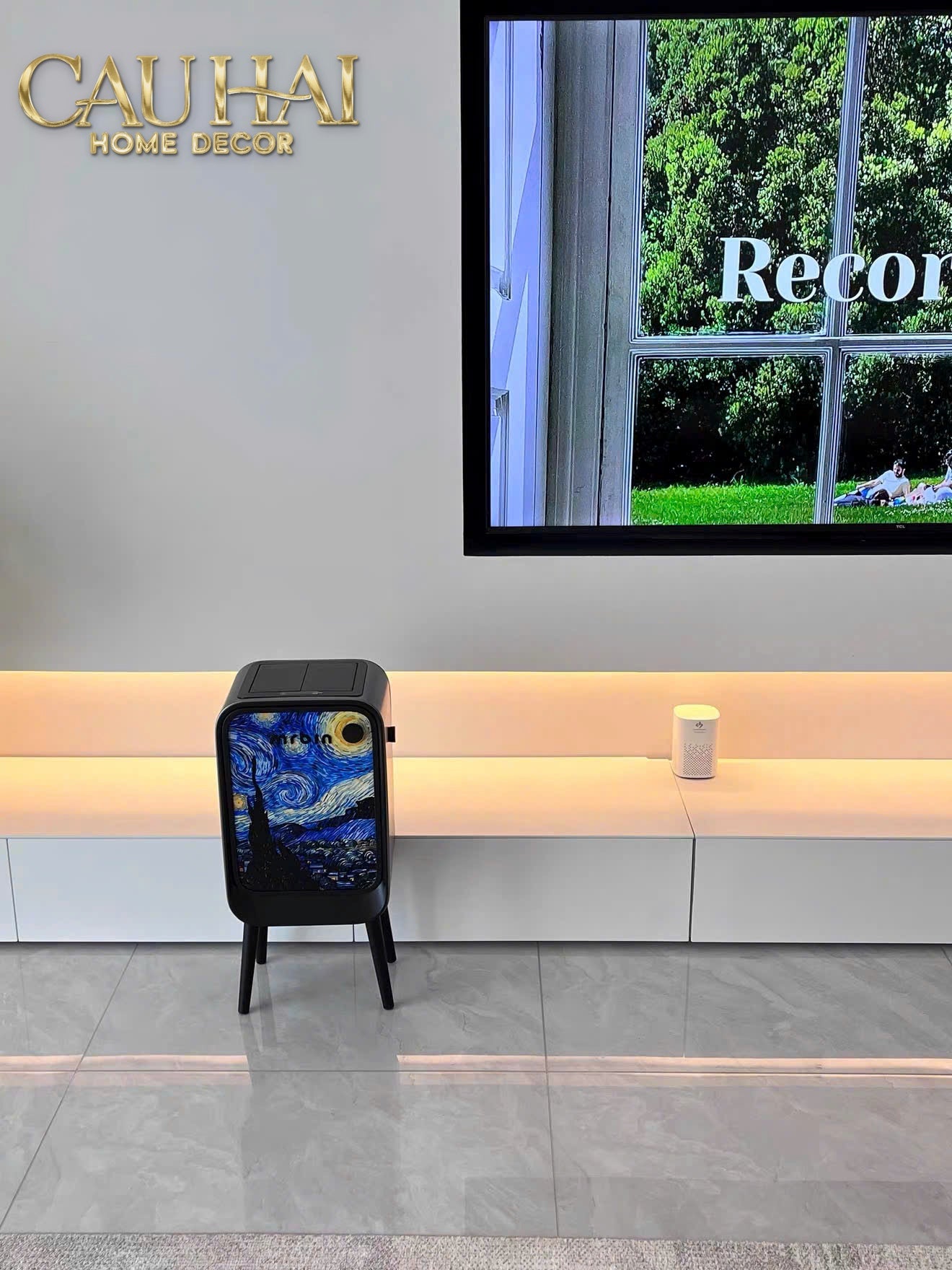Maison Couture - Thùng Rác Mr Bin Automatic TV Van Gogh Version Limited 20L 31.4x65